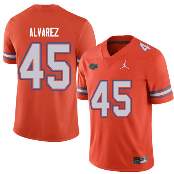 Jordan Brand Men #45 Carlos Alvarez Florida Gators College Football Jerseys Sale-Orange